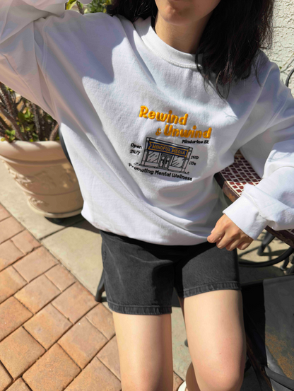 MINDFUL MEDIA EMBROIDERY SWEATSHIRT