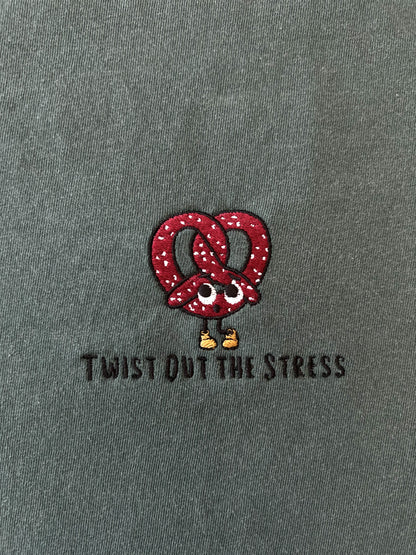 TWIST OUT THE STRESS EMBROIDERY TEE