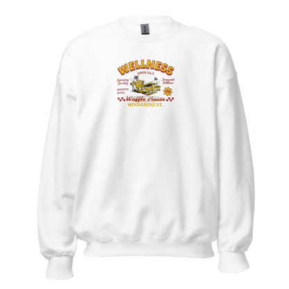 WELLNESS WAFFLE HOUSE EMBROIDERY SWEATSHIRT