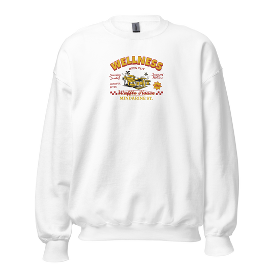 WELLNESS WAFFLE HOUSE EMBROIDERY SWEATSHIRT